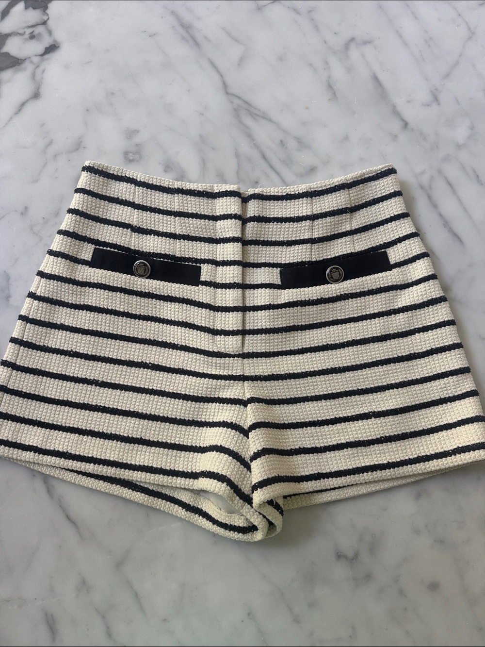 Veronica Beard Gershwin Cotton Blend Shorts - Picture 2 of 4